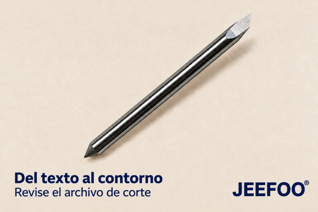 Cuchillas para rotulación: preparación del texto y del archivo de corte