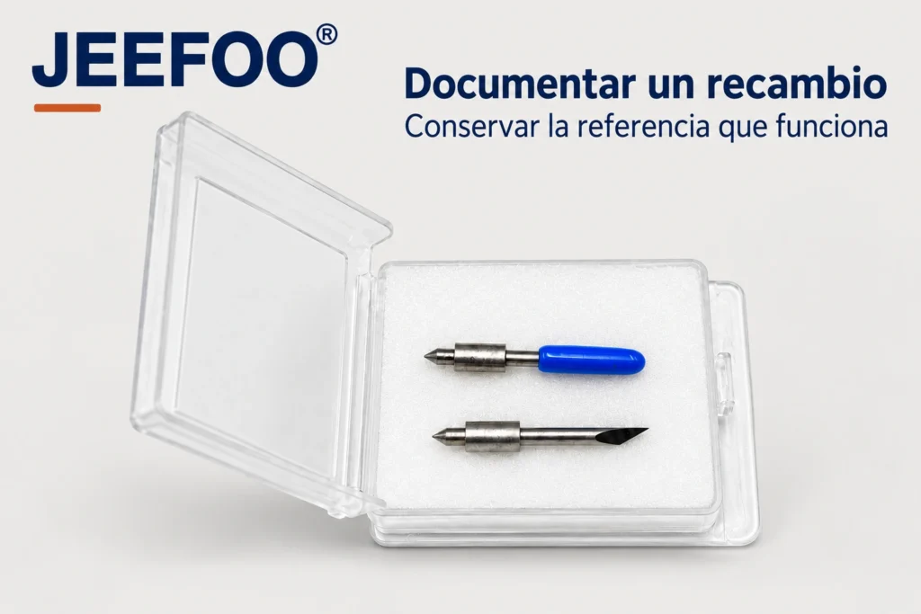 Cuchillas Graphtec: ficha visual para documentar la referencia del recambio